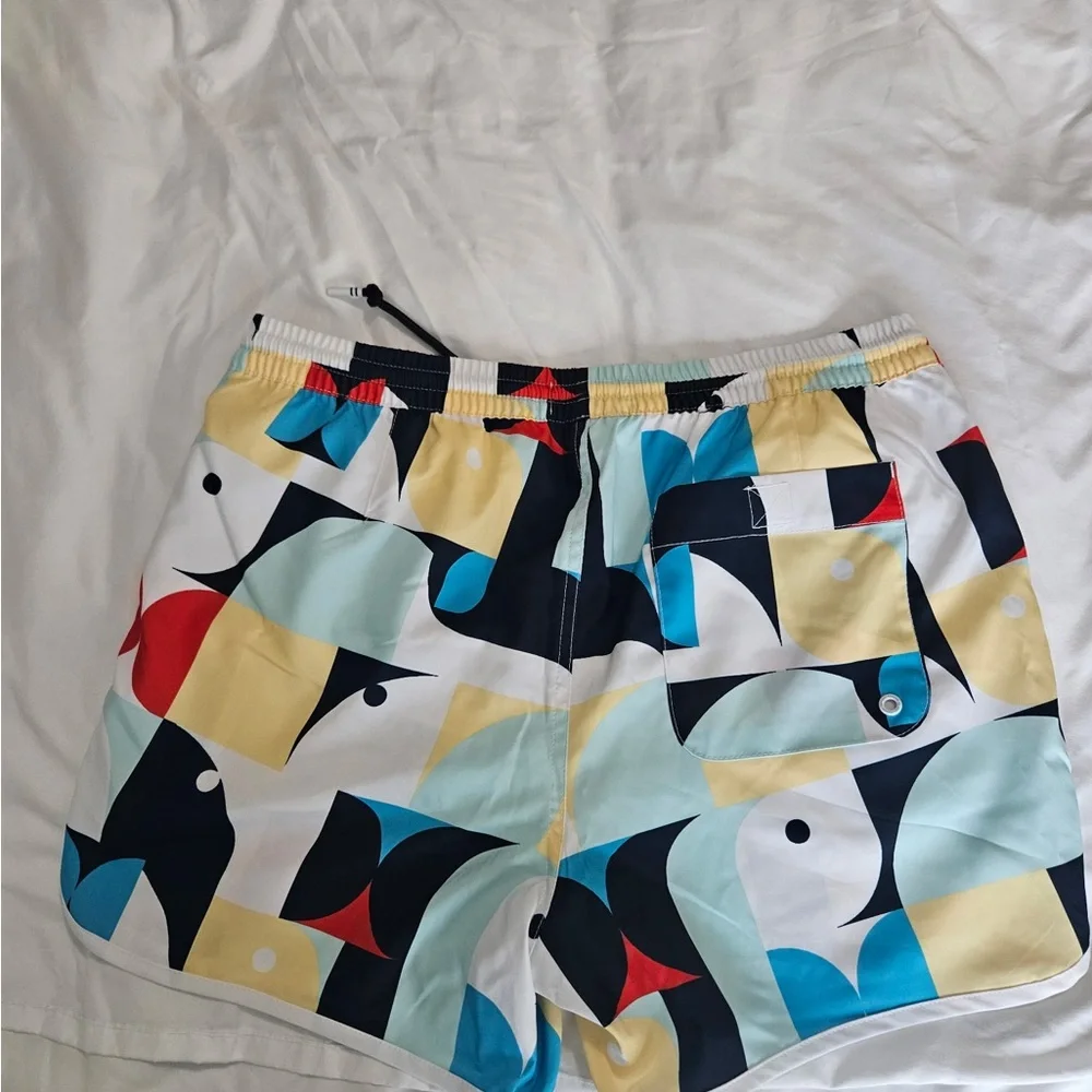 Original Penguin Colorful Geometric Swim Trunks - Picture 4 of 4